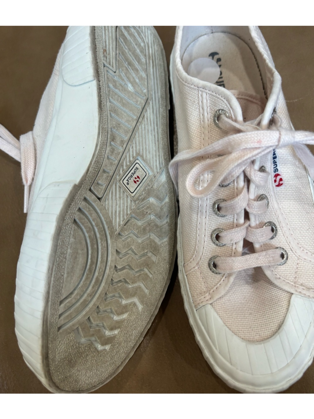 Superga Light Pink Canvas Platform minimalist comfortable Sneakers - Picture 3 of 7